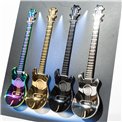 Spoons Rockin guitar set of 4, H12x3x0.5cm