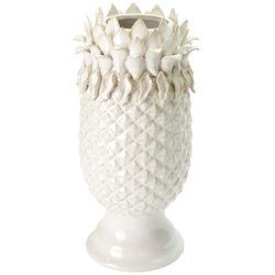 Vase White Ananas, stoneware, 33.5x16x16cm