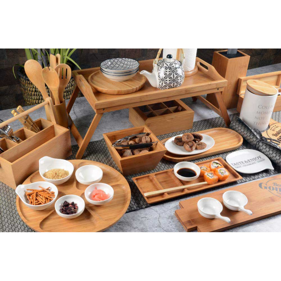 Tray 360°, bamboo, D34cm