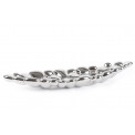 Decorative bowl Waleri, silver colour, 63.5x17.5x9cm