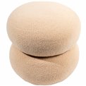 Stool Pan Dwen, beige color, D38x36cm
