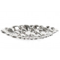 Decorative bowl Waleri, silver colour, 63.5x17.5x9cm
