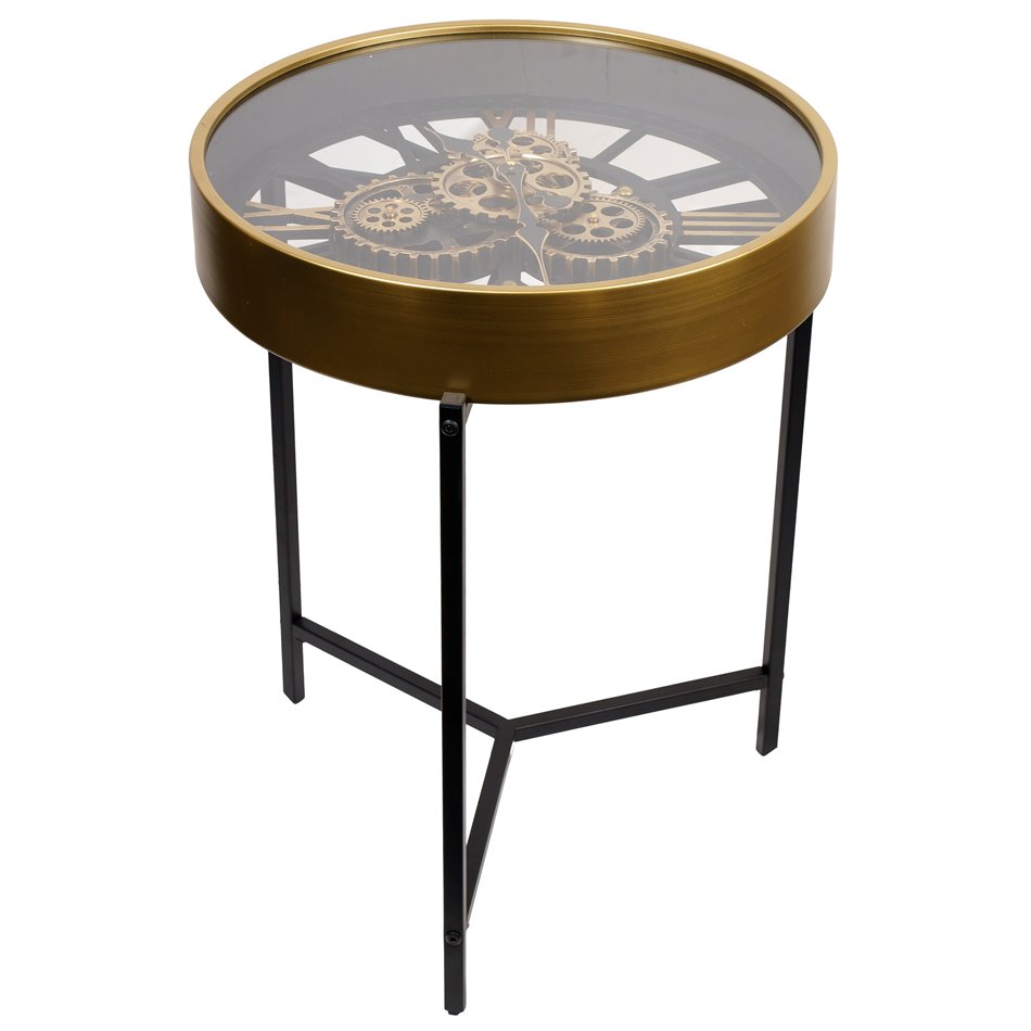 Clock side table Kidwelly, H54xD49cm