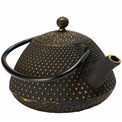 Teapot Flower, brown, cast iron, 0.8L, H10.5xD16.5cm