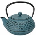Teapot Flower, blue, cast iron, 1 L, H18x15.5x10cm