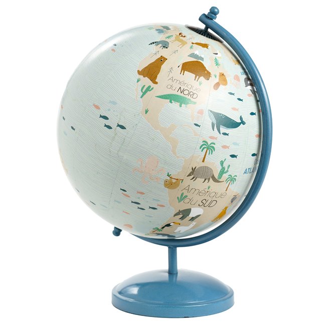 Decor Globuss, blue color, H28xD20cm