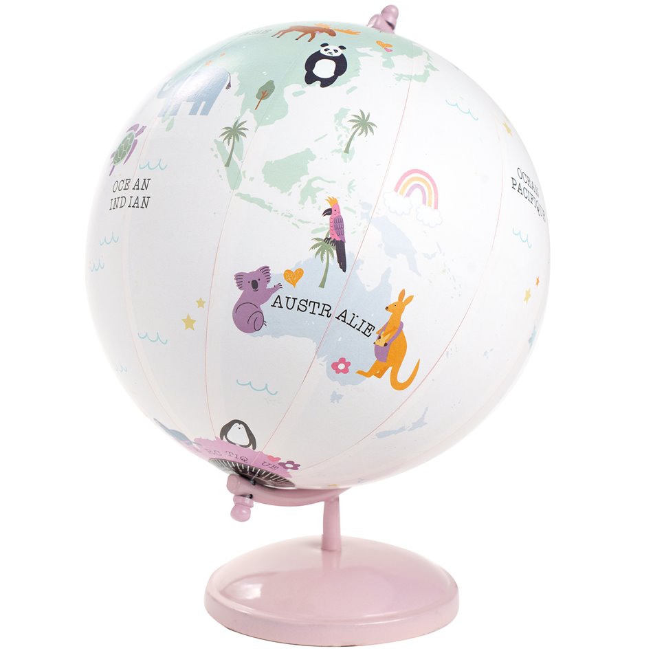 Decor Globuss, pink color, H28xD20cm