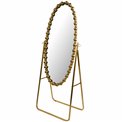 Standing mirror Balme, golden color, H168x41x70cm