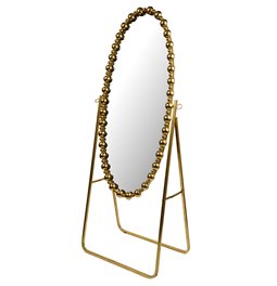 Standing mirror Balme, golden color, H168x41x70cm