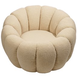 Armchair Delazo, cream color, H64xD93cm seat height 41cm