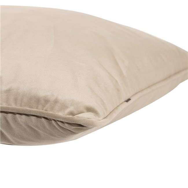 Decorative pillowcase Riviera, taupe, with trim, 60x60cm