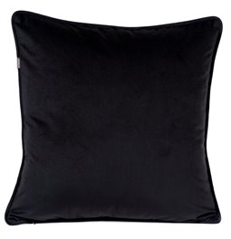 Decorative pillowcase Riviera, black, with trim, 45x45cm