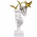 Deco object Mask with Dove, 33.5x22.2x11.7cm