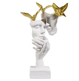Deco object Mask with Dove, 33.5x22.2x11.7cm