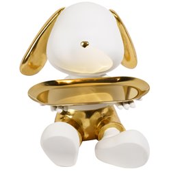 Deco figurine Rabbit with plate, 21.5x23x21cm