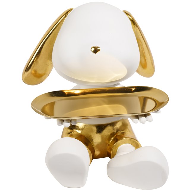 Deco figurine Rabbit with plate, 21.5x23x21cm