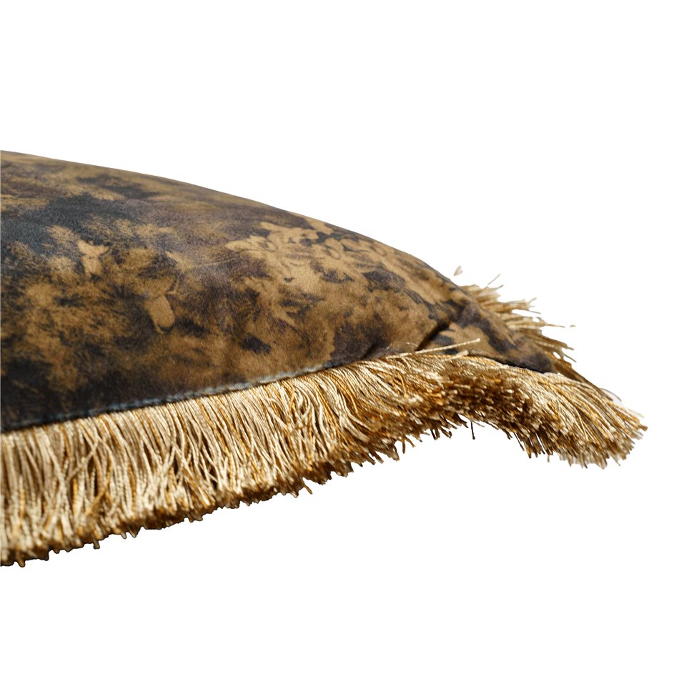 Cushion Flowers Black, 15x45x45cm