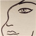 Wall hanging  Face Black II, 170x167x2cm