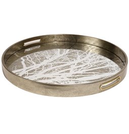 Decorative tray round Furiollo L, H3 D45cm