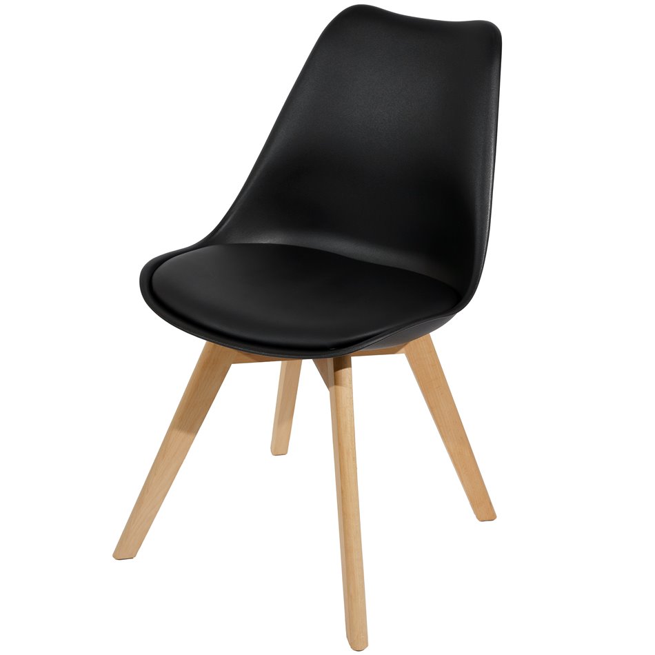 Chair Baya, black, H81x47x47cm, seat height 45cm