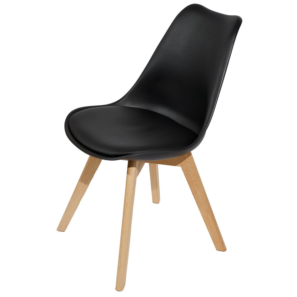Chair Baya, black, H81x47x47cm, seat height 45cm