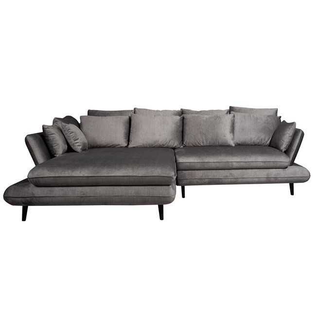 Sofa Wemonte, left corner, sleeping function, H90x283x181cm, seat height 47.5cm