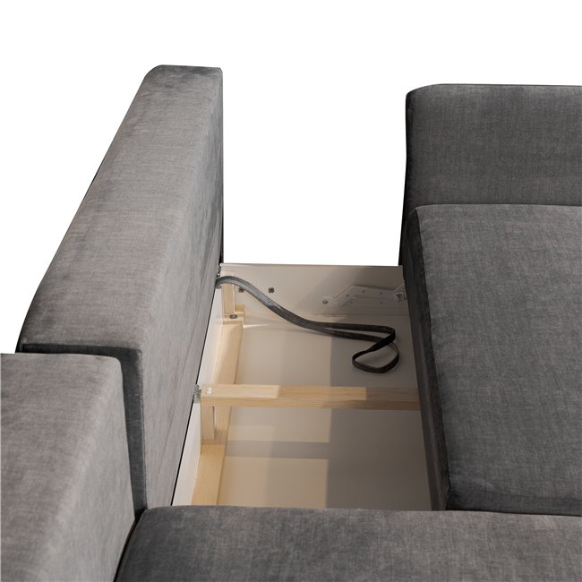 Sofa Wemonte, left corner, sleeping function, H90x283x181cm, seat height 47.5cm
