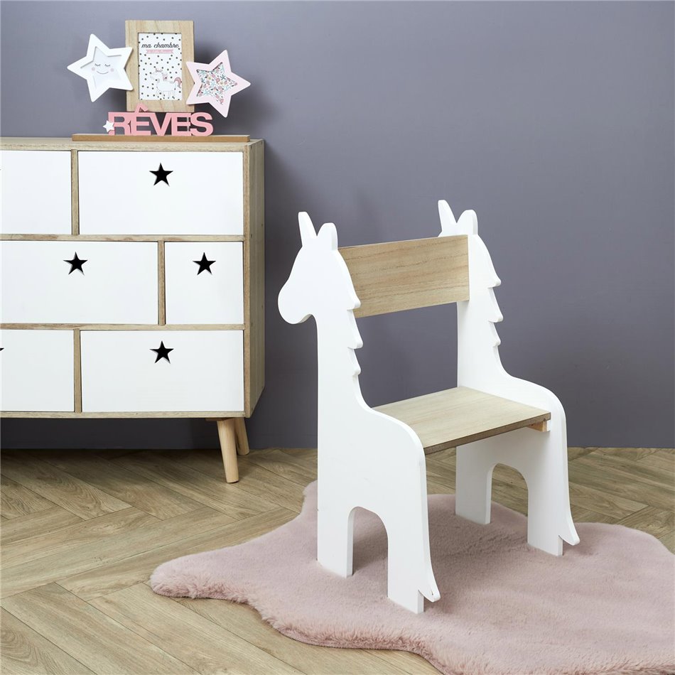 Kids chair Licorne, H83x45x54cm, seat height  42cm