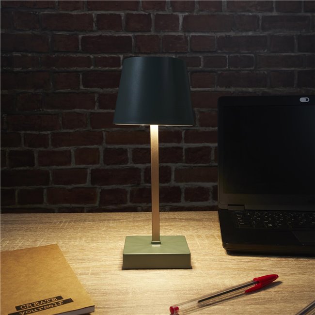 Table lamp Tactile touch, green, H26x10.5x10.5cm