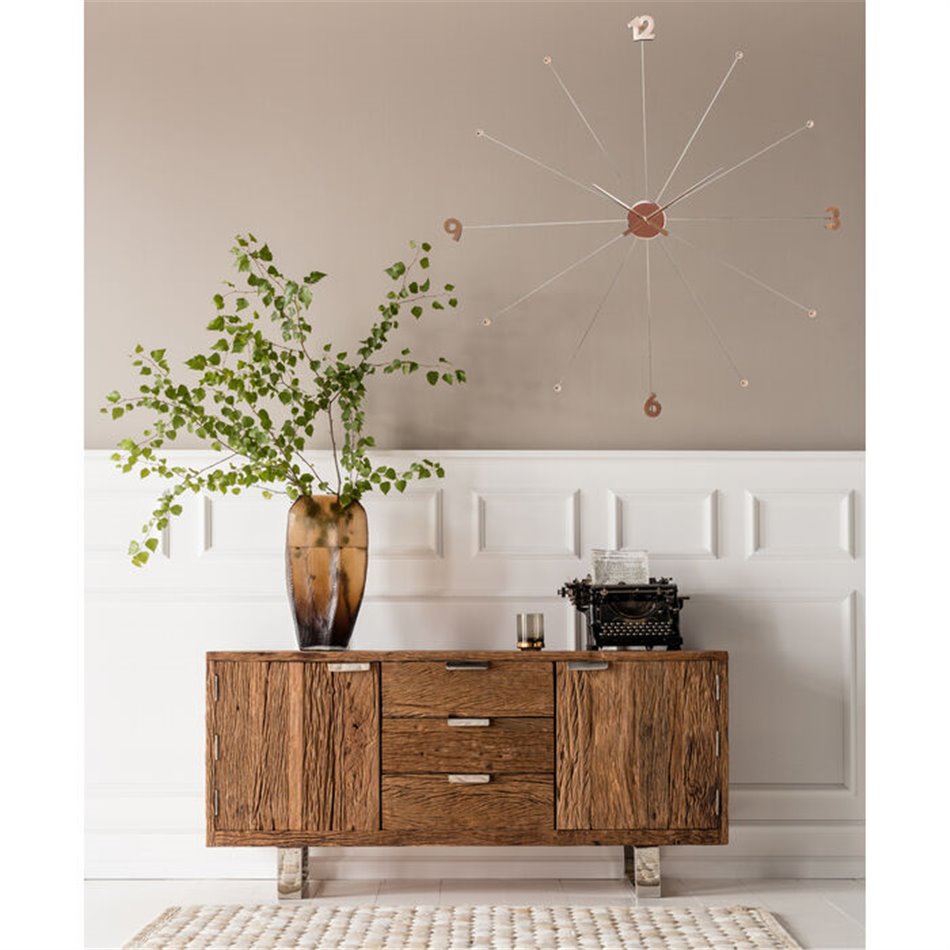 Wall clock Like Umbrella Rose gold, D100x6cm