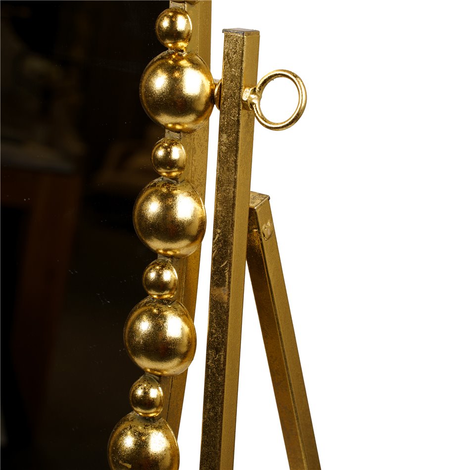 Standing mirror Balme, golden color, H168x41x70cm
