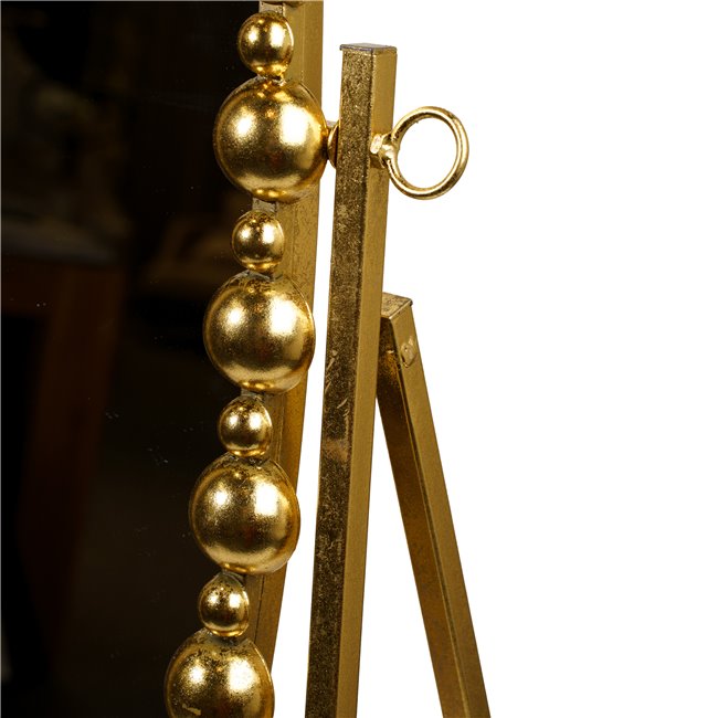 Standing mirror Balme, golden color, H168x41x70cm