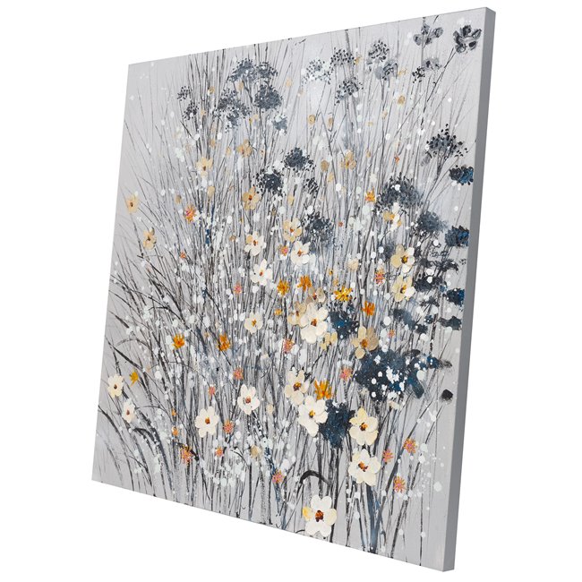 Paveikslas ant drobės White Flowers, 100x100cm