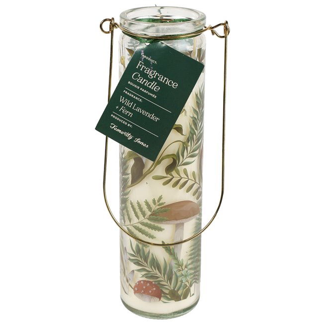 Candle Mushroom, in glass jar, H20xD6cm