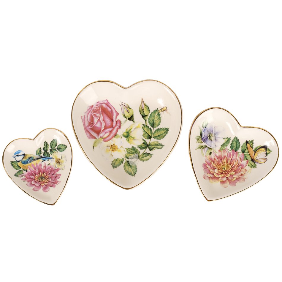 Dish set 3 pieces, Botanical Love, H3x11.5x11.5cm
