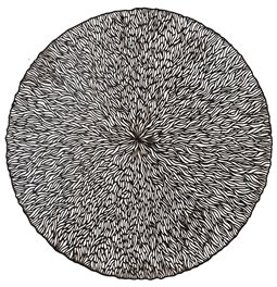 Placemat Ramsi, black color, PVC, D38cm