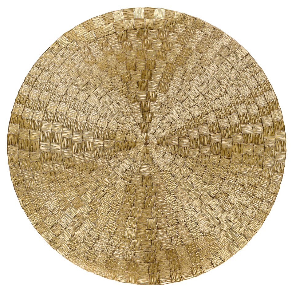 Placemat Rama gold/beige color, D38cm