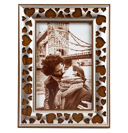 Nuotraukų rėmelis Palazzo, sidabro/rudos spalvos, 10x15cm