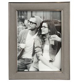 Photo frame Parton I, silver/grey velvet, 15x20cm