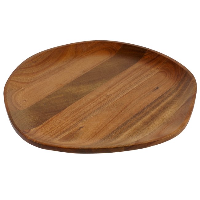 Acacia wood plate Frill, 31.8x30.6xH2.6cm