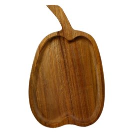 Acacia wood plate Foalow, 32x20xH2cm