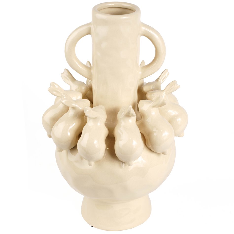 Vase Bunnies, stoneware, H35.3xD22.5cm