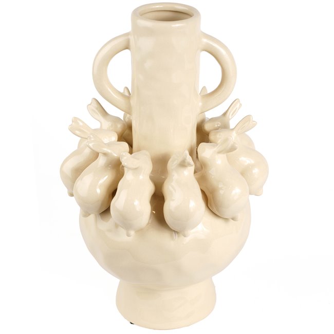 Vase Bunnies, stoneware, H35.3xD22.5cm