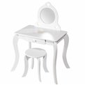 Kids dressing table with stool, 50.5x50.5x92cm, 28x28x32cm