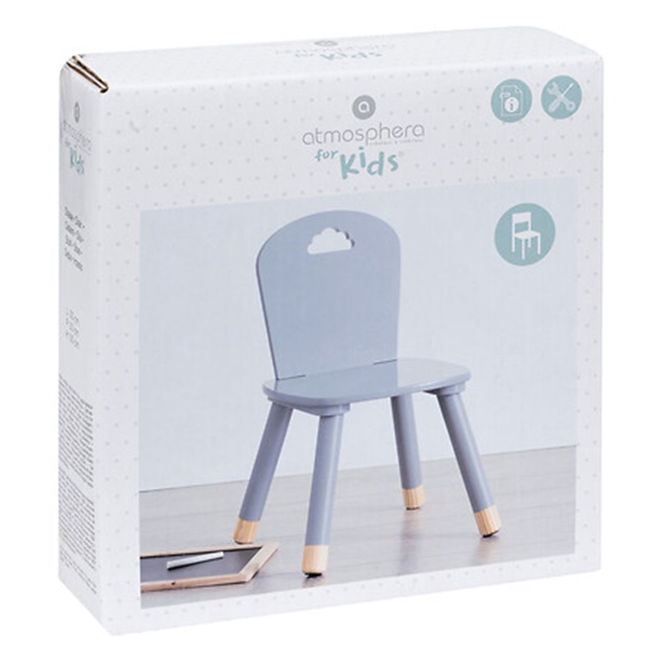 Chair Sweet, grey, H50x26x28cm, seat height 25cm