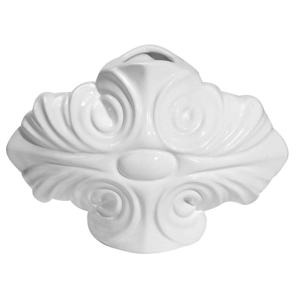 Vase Gallicano white II, (shiny glazed white), 26x11.5x17.5c