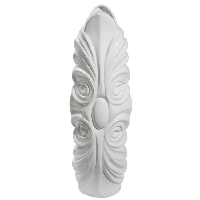 Vase Gallicano white, (shiny glazed white), 19x14x57cm