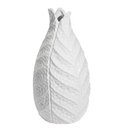 Vase Gardia white I, (shiny glazed white),14x26.5cm