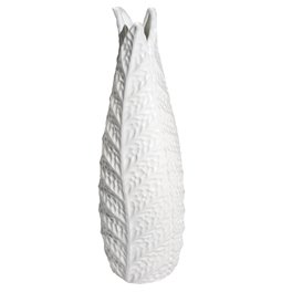 Vase Gardia white, (shiny glazed white), 11x33cm
