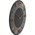 Wall clock Leonardo, black/gold, D49cm